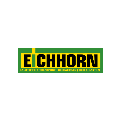 Schwarz-gelb-grünes Logo von Eichhorn, ein Referenzkunde von Allgeier inovar.