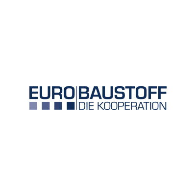 Blaues Logo von EURO Baustoff, eine Kooperation von Allgeier inovar für das Branchen-ERP syntona®logic für Holz- und Baustoffhändler.