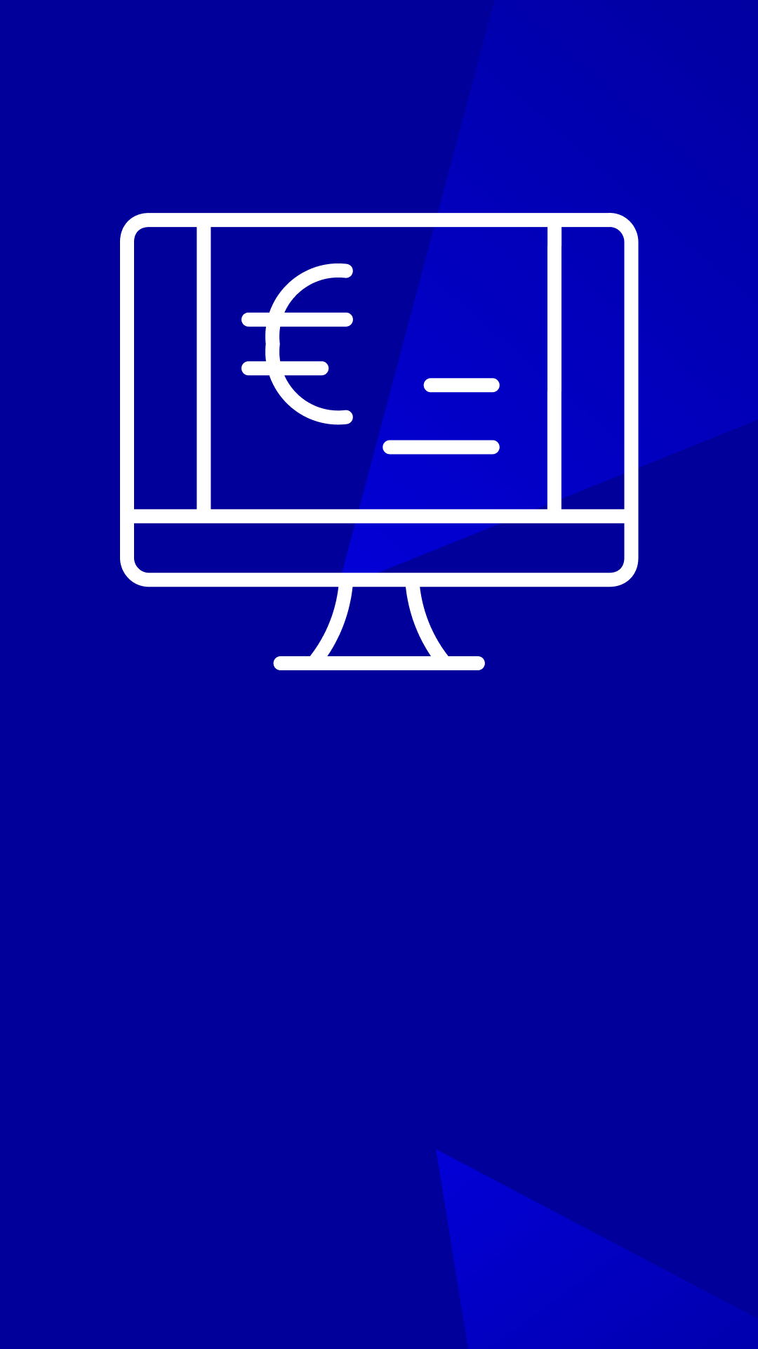 Computer mit einem Euro Symbol drauf.