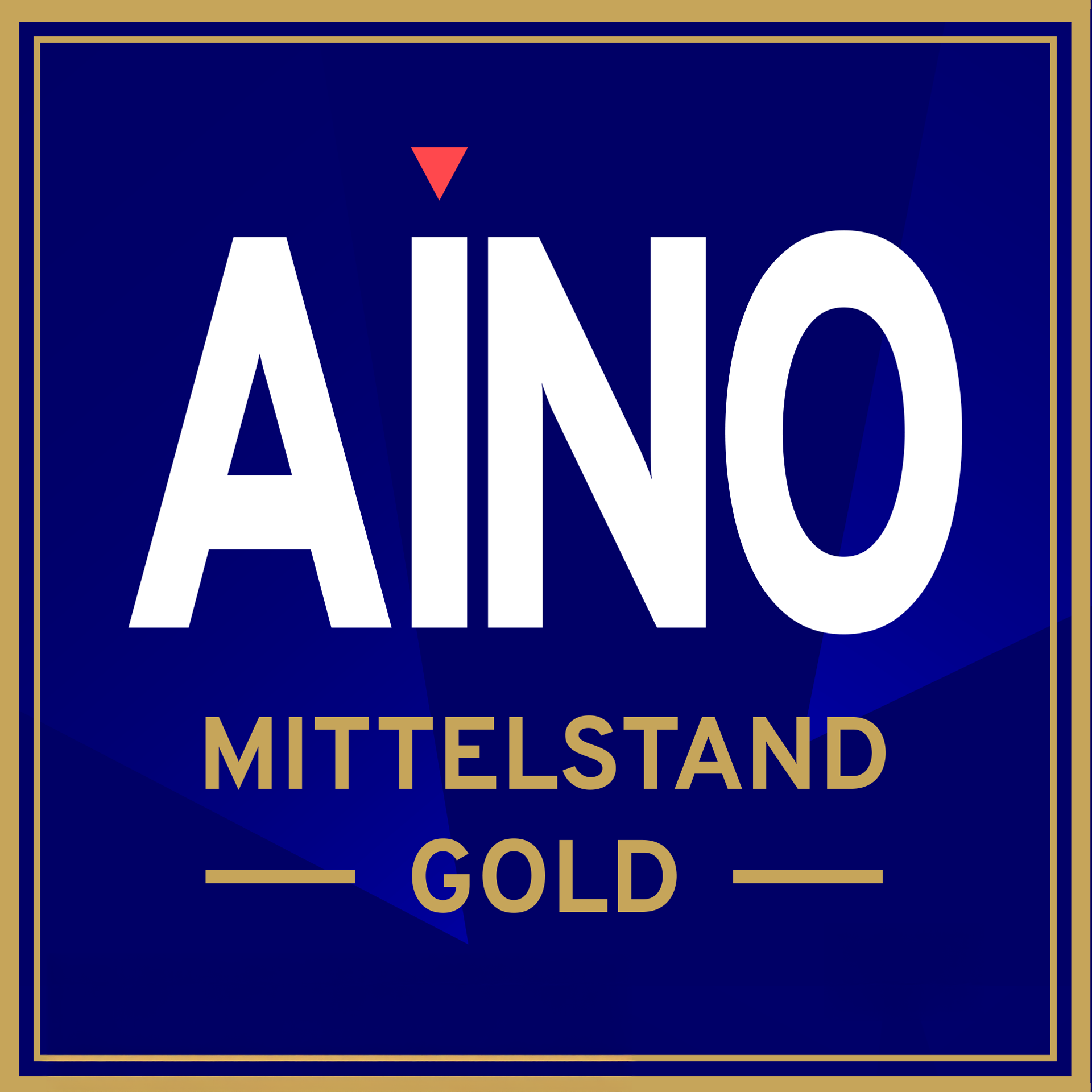 Logo vom Allgeier inovar Bier AINO Mittelstand Gold.